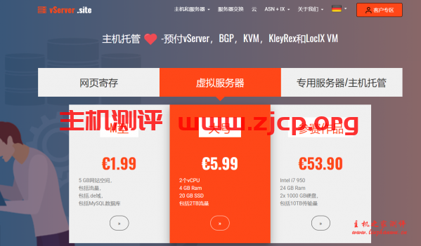 vServer.site：€2/月/1GB内存/5GB SSD空间/不限流量/200Mbps端口/KVM/德国