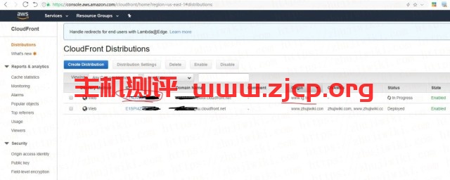 AWS CloudFront（AWS CDN）设置、使用教程；为WordPress加速