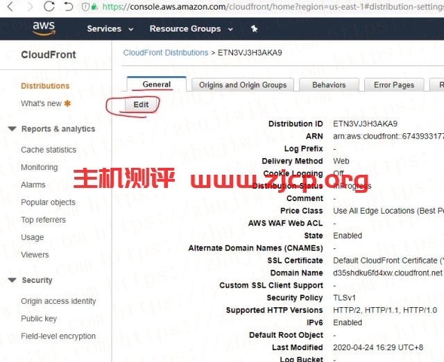 AWS CloudFront（AWS CDN）设置、使用教程；为WordPress加速